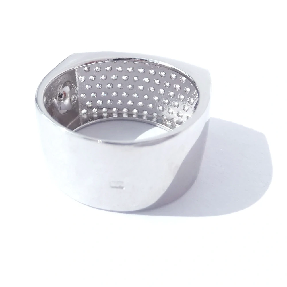 Stříbrný prsten s kamínky, Ag 925/1000, váha 8,00 g