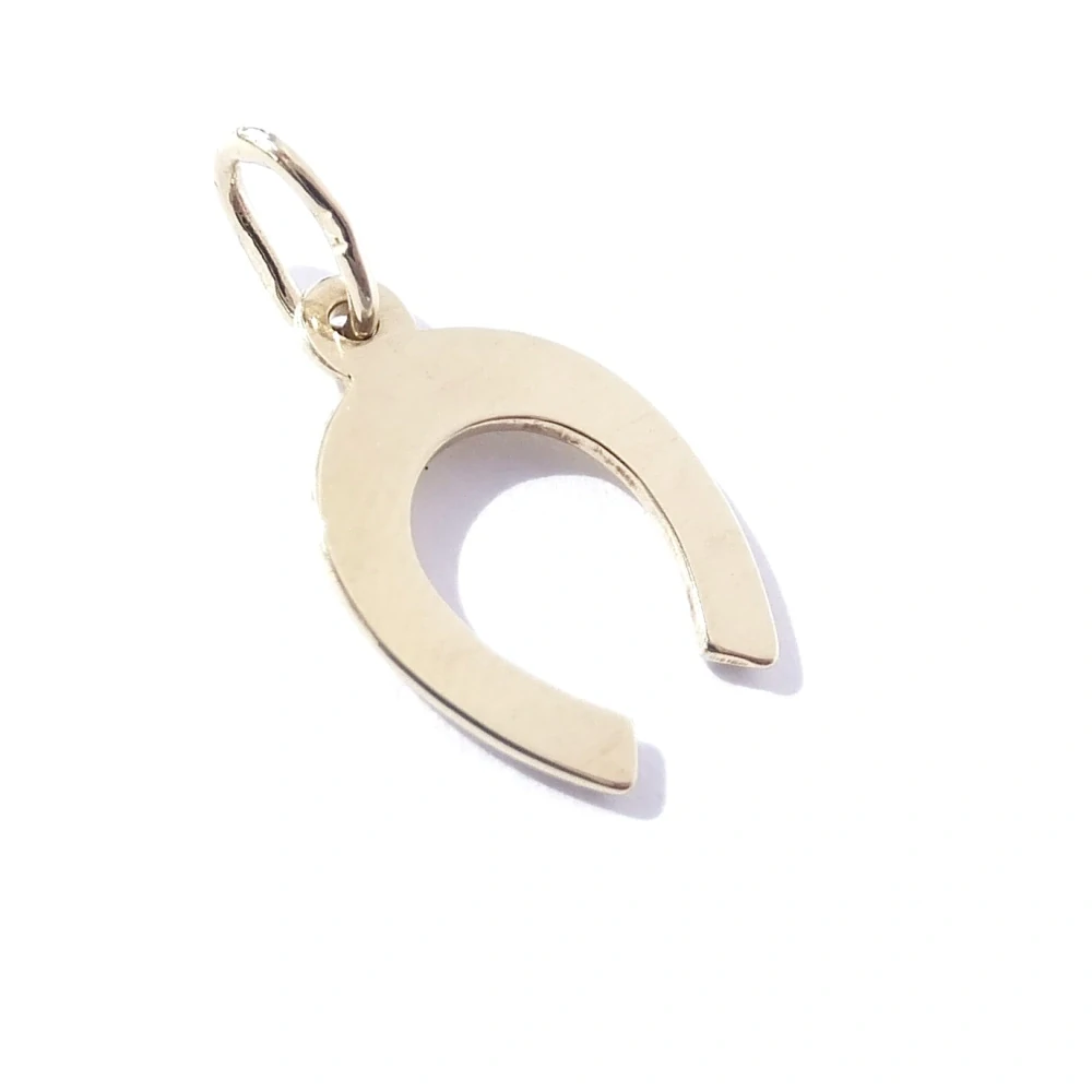 Zlatý přívěsek podkova, Au 14K 585/1000, váha 0,56 g, použité zlato