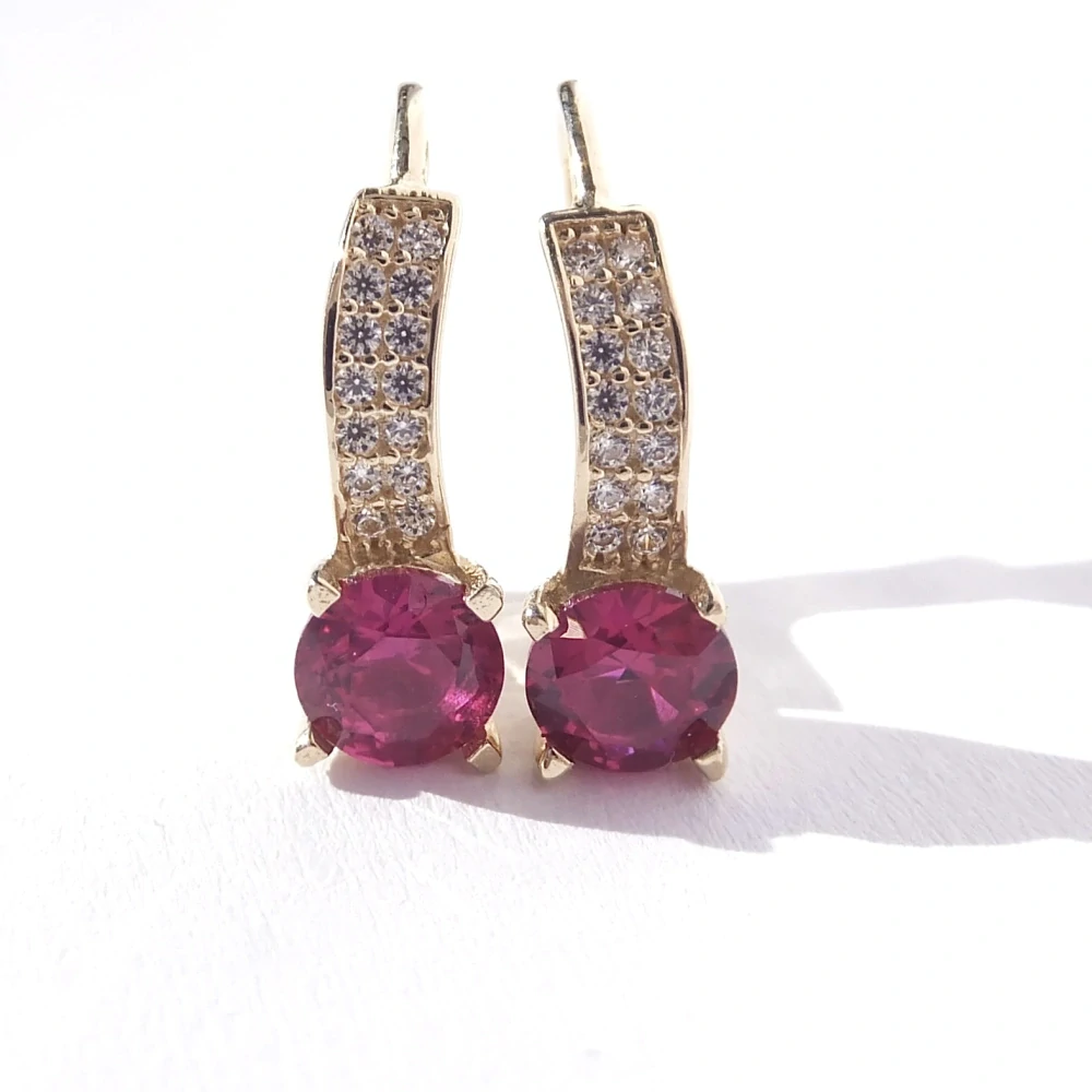 Zlaté náušnice, Au 14K 585/1000, váha 2,29 g