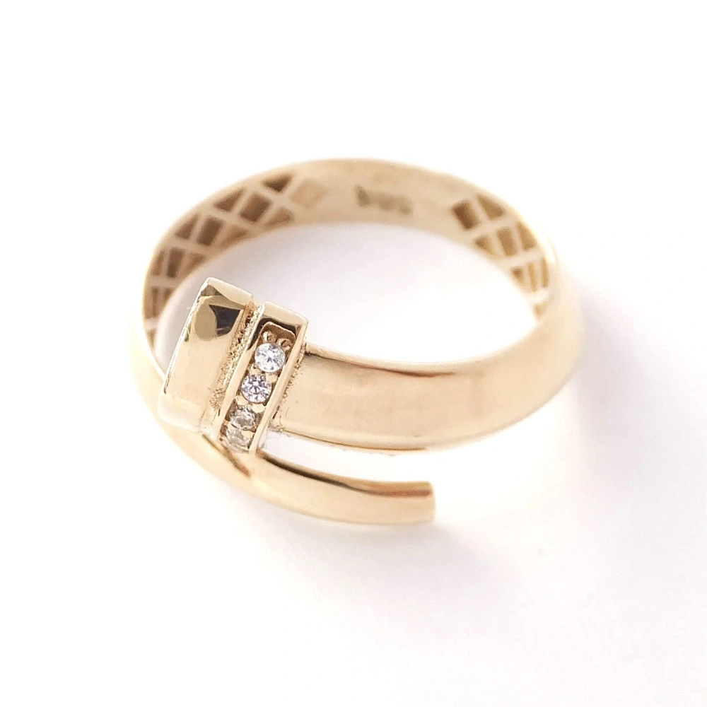 Zlatý prsten, Au 14K 585/1000, váha 2,16 g