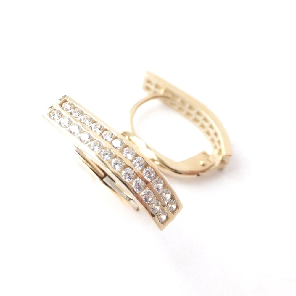 Zlaté náušnice, Au 14K 585/1000, váha 2,40 g