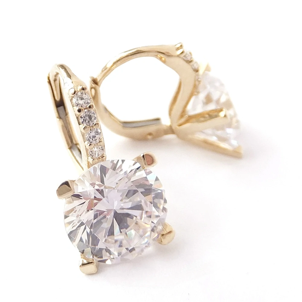 Zlaté náušnice, Au 14K 585/1000, váha 5,34 g