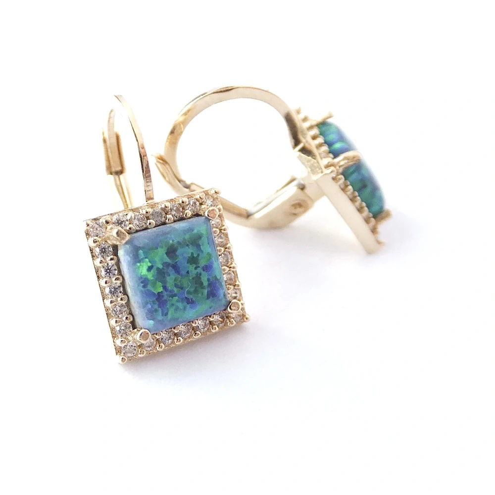 Zlaté náušnice, Au 14K 585/1000, váha 2,58 g