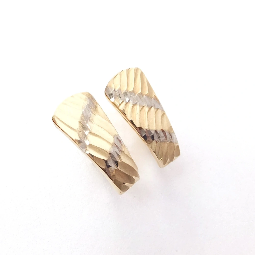 Zlaté náušnice, Au 14K 585/1000, váha 1,79 g