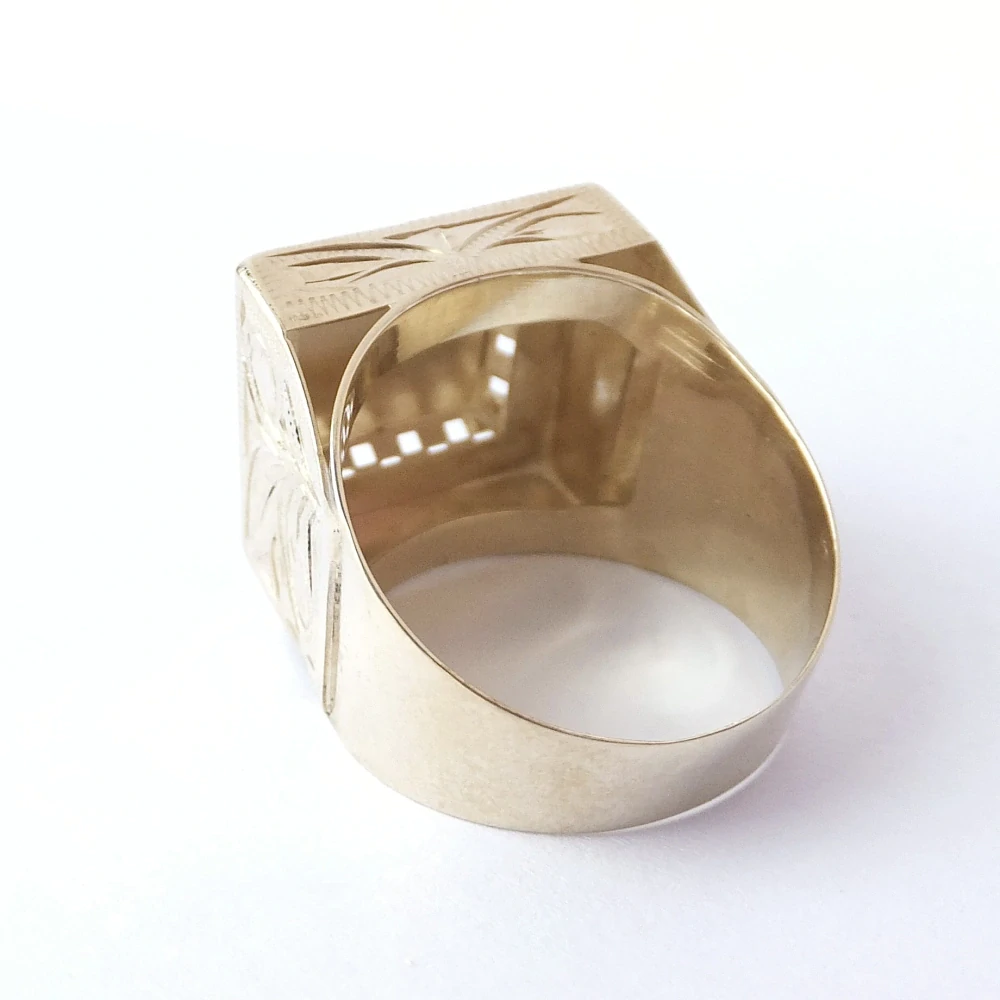 Zlatý prsten, Au 14K 585/1000, váha 10,36 g