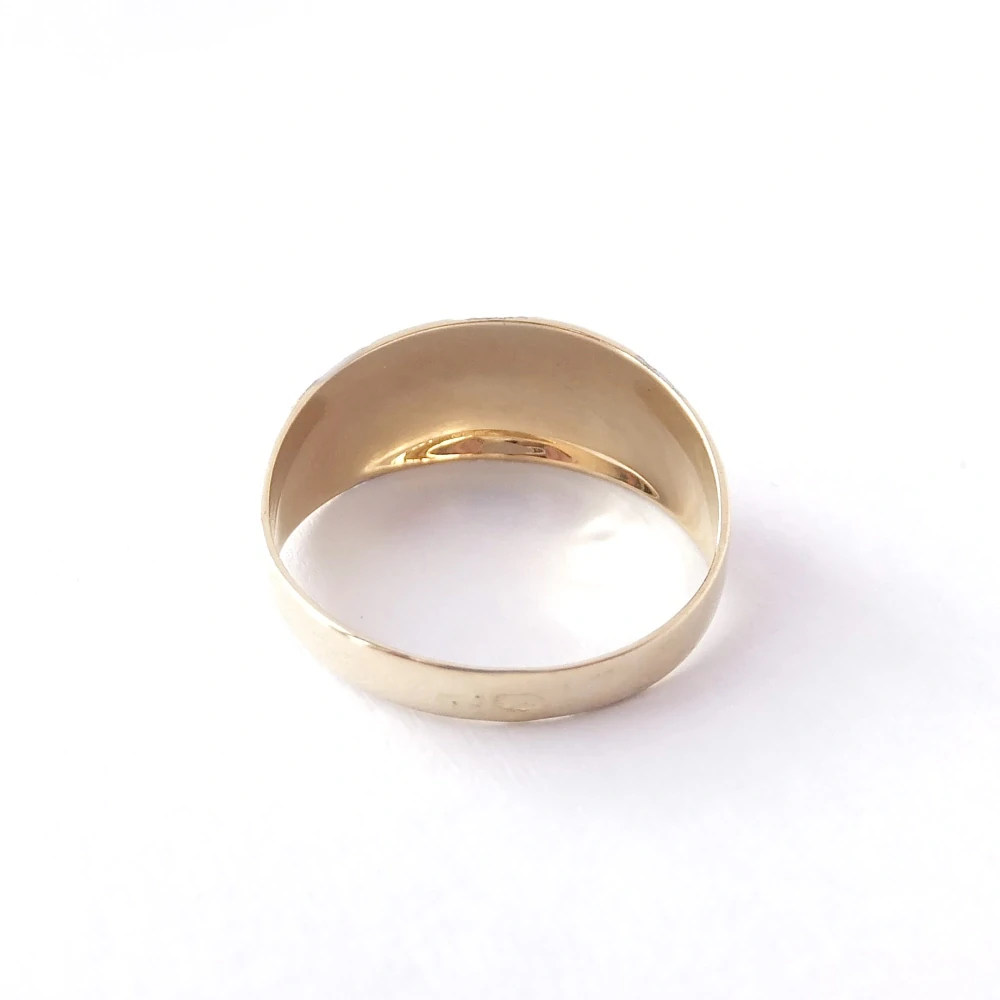 Zlatý prsten, Au 14K 585/1000, váha 1,55 g
