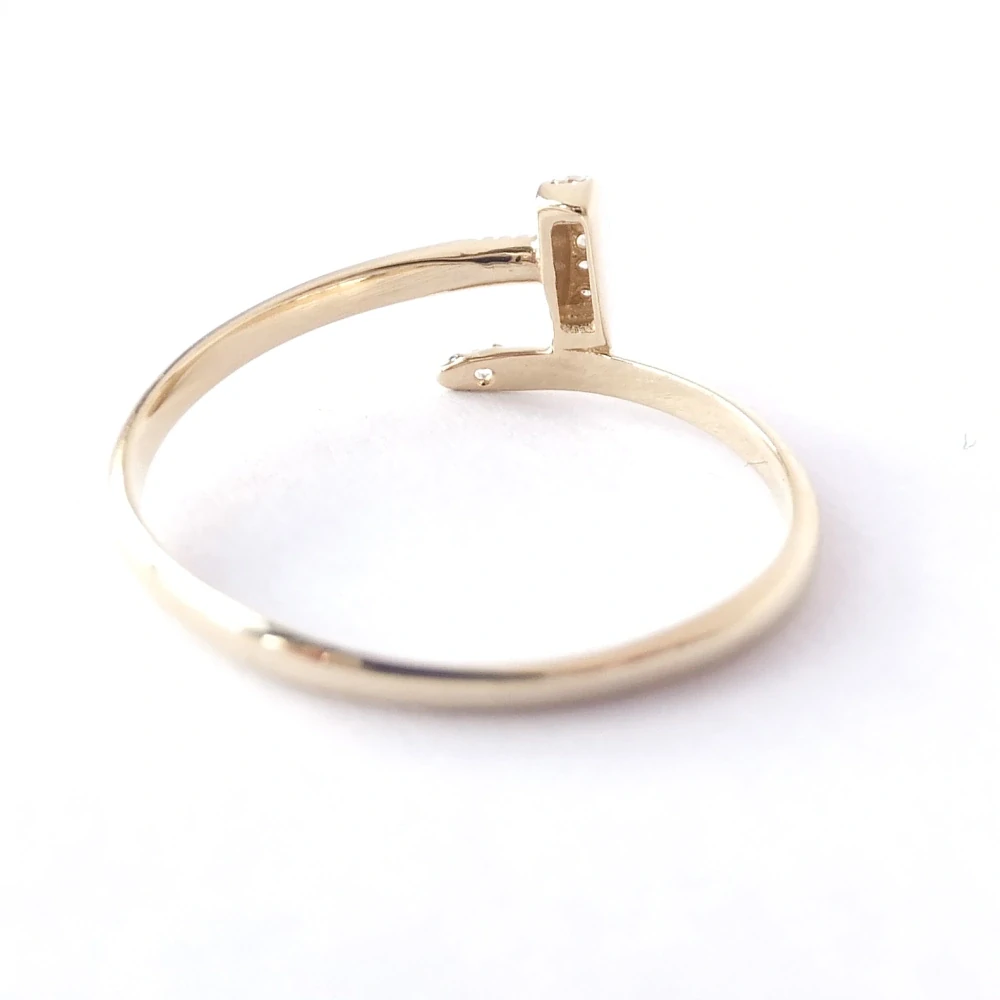 Zlatý prsten, Au 14K 585/1000, váha 1,43 g