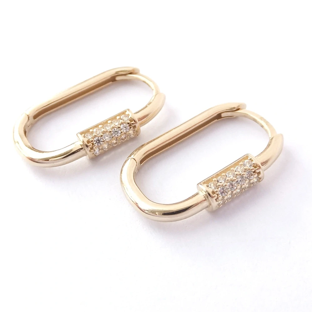 Zlaté náušnice, Au 14K 585/1000, váha 2,40 g