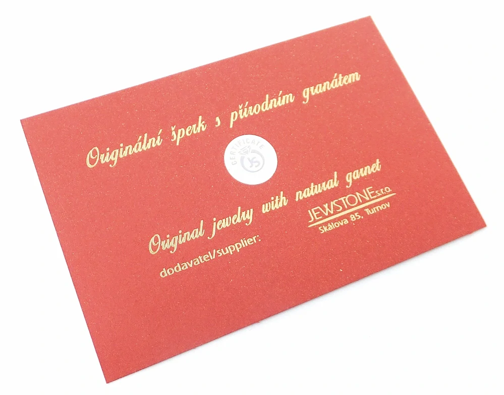 Stříbrný náramek s granáty, Ag 925/1000, 2,23 g