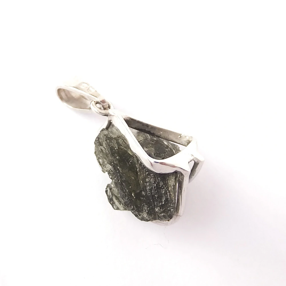 Stříbrný přívěsek s vltavínem, Ag 925/1000, 3,42 g