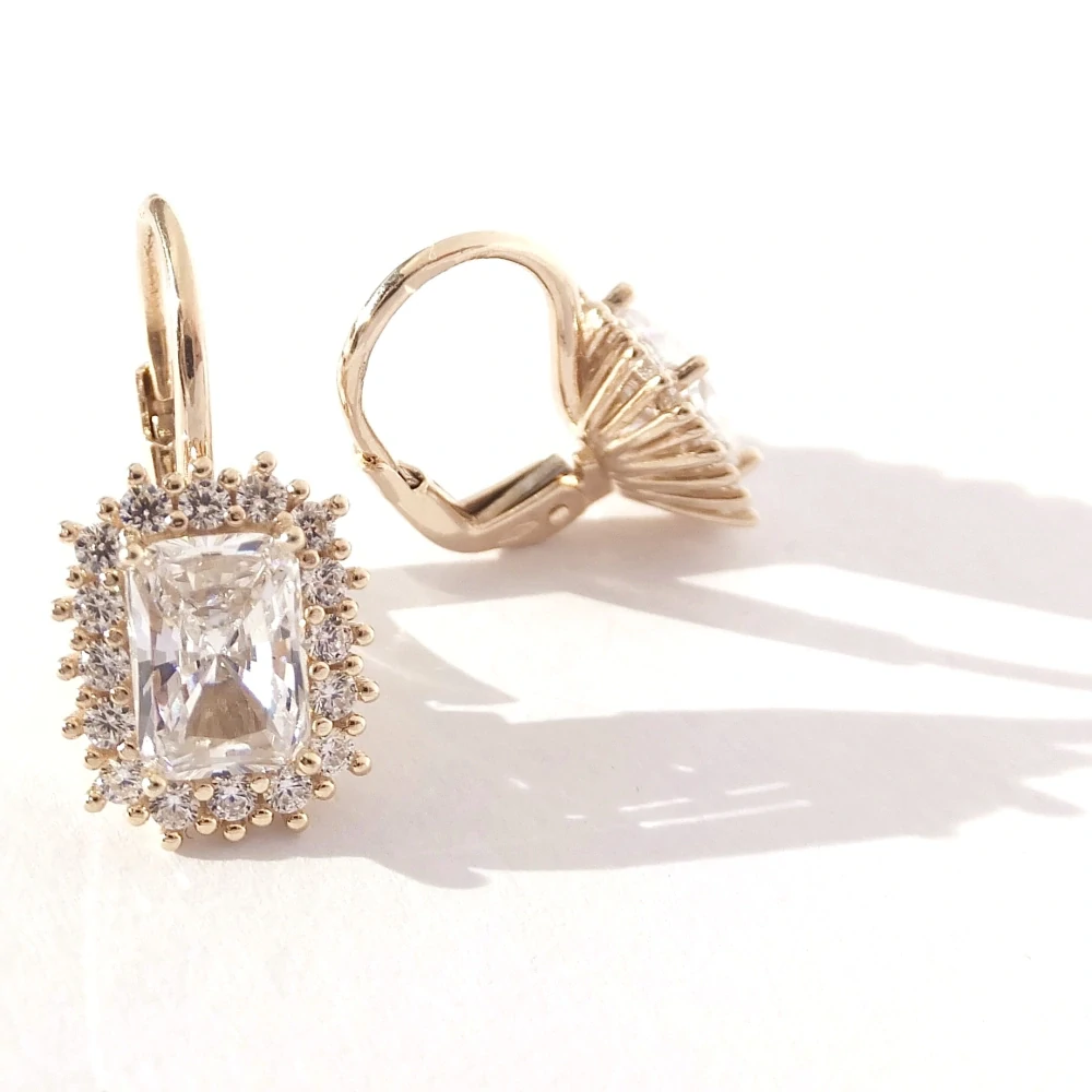 Zlaté náušnice, Au 14K 585/1000, váha 3,47 g