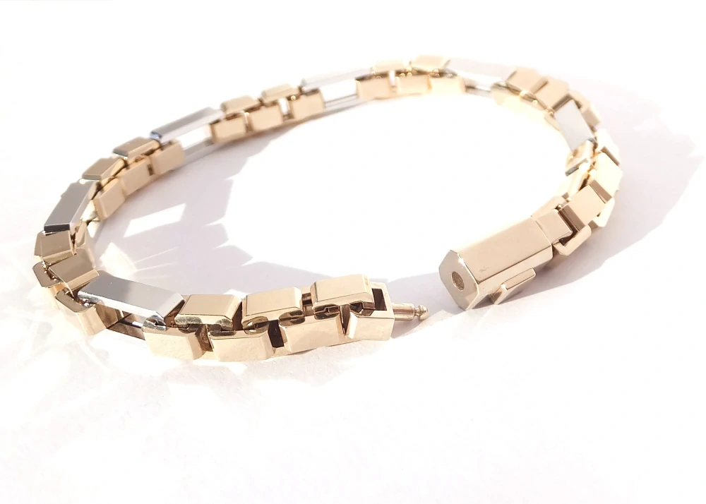 Zlatý náramek 21 cm, Au 14K 585/1000, váha 14,13 g