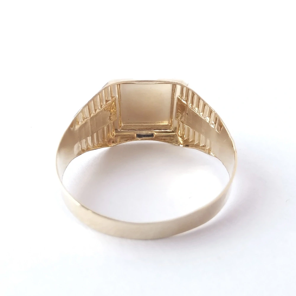 Zlatý pánský prsten, Au 14K 585/1000, váha 2,00 g
