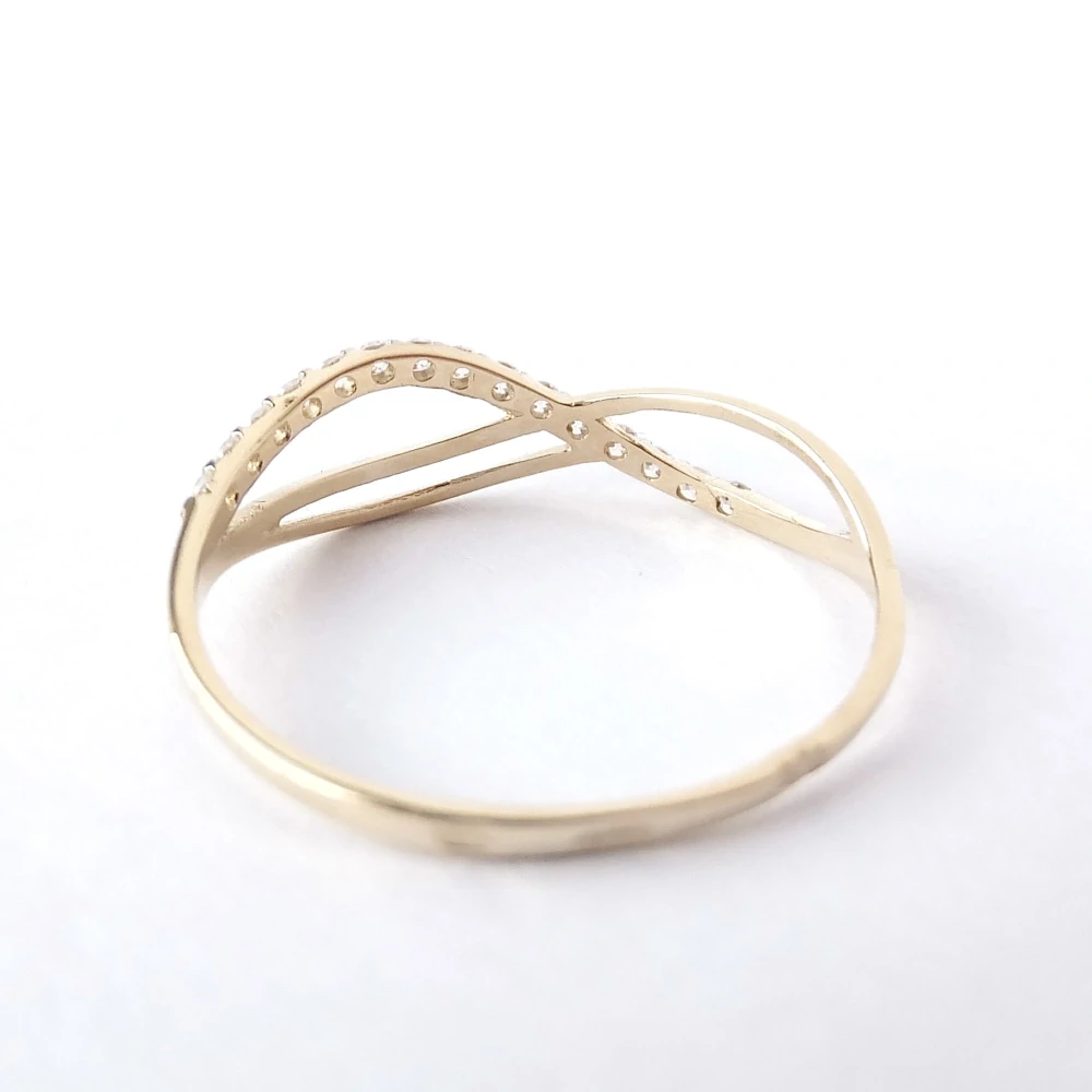 Zlatý prsten, Au 14K 585/1000, váha 1,01 g