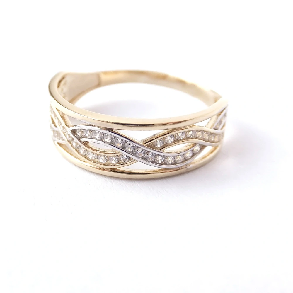 Zlatý prsten, Au 14K 585/1000, váha 1,95 g