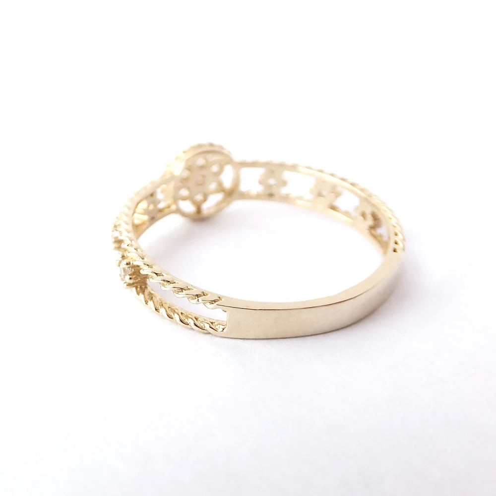 Zlatý prsten, Au 14K 585/1000, váha 1,49 g