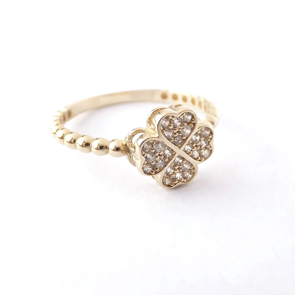 Zlatý prsten, Au 14K 585/1000, váha 1,48 g