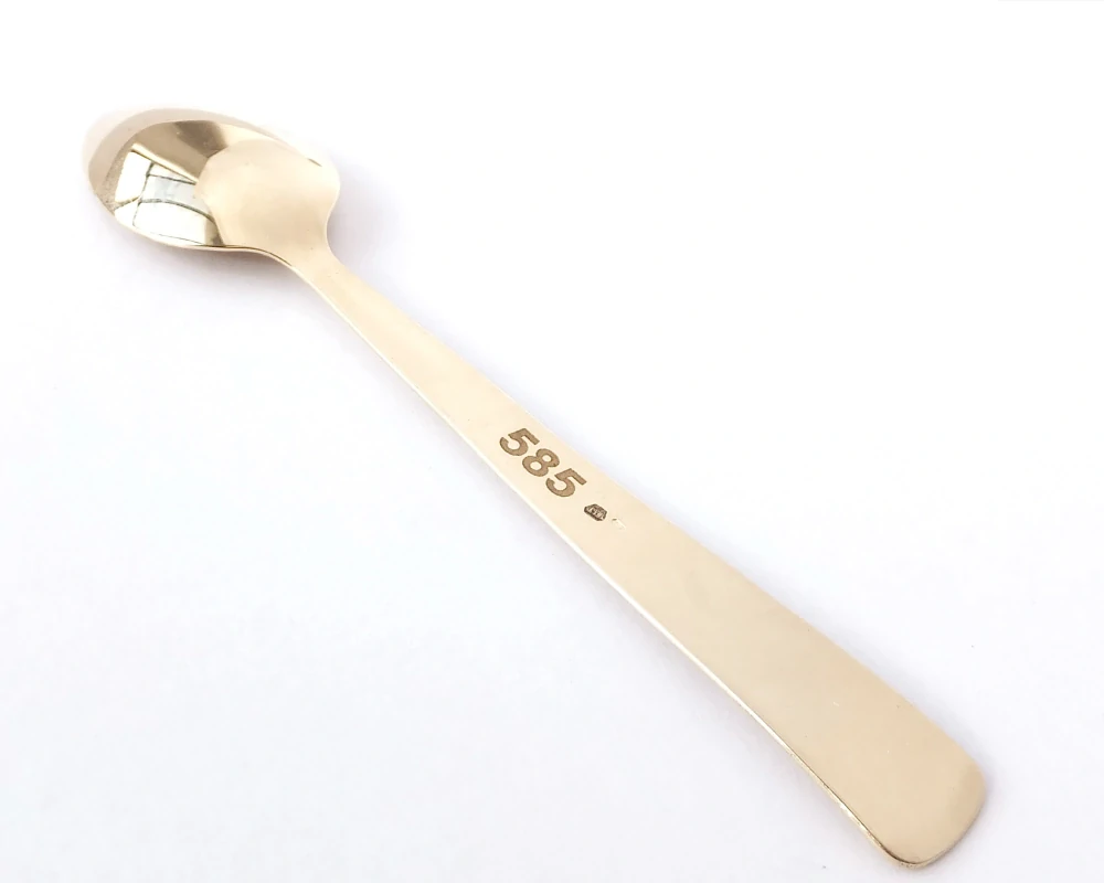 Zlatá lžička, Au 14K 585/1000, váha 11,10 g