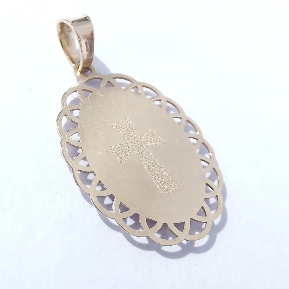 Zlatý přívěsek Madonka, Au 14K 585/1000, váha 0,70 g