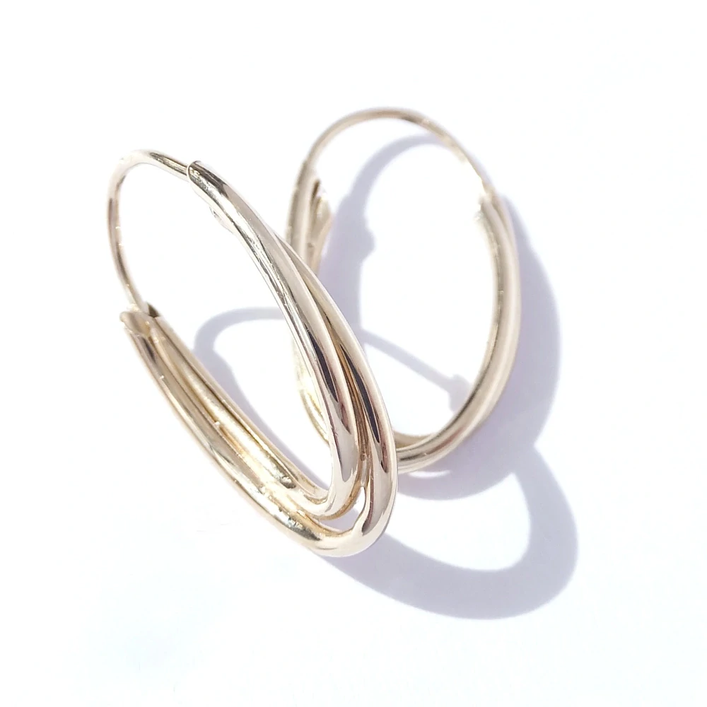 Zlaté visací náušnice, Au 14K 585/1000, váha 1,54 g