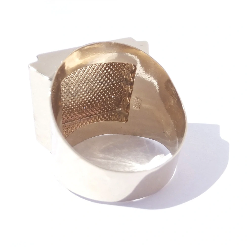 Zlatý pánský prsten, Au 14K 585/1000, váha 8,01 g, použité zlato
