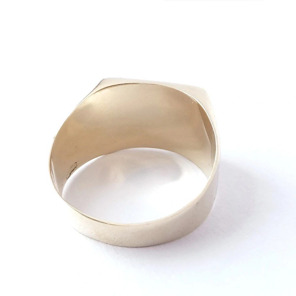 Zlatý pánský prsten, Au 14K 585/1000, váha 4,03 g, použité zlato