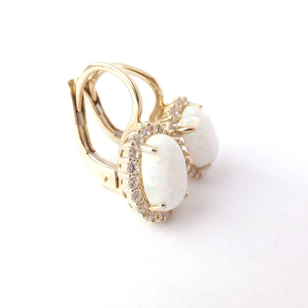 Zlaté náušnice, Au 14K 585/1000, váha 3,02 g