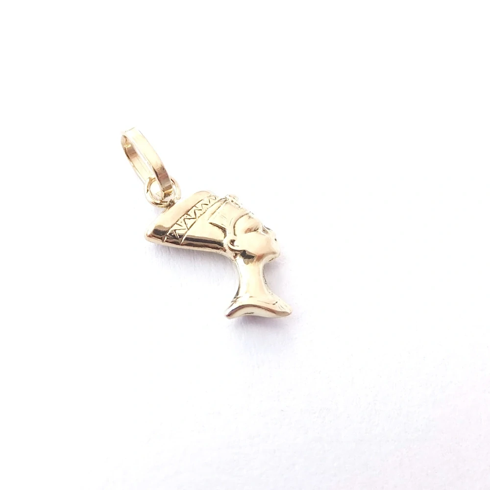 Zlatý přívěsek Nefertiti, Au 14K 585/1000, váha 0,26 g, použité zlato