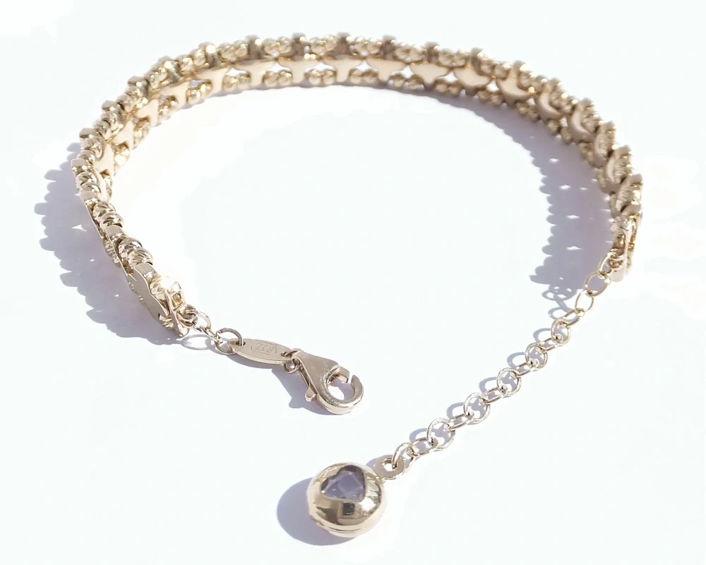 Zlatý náramek, Au 14K 585/1000, váha 10,81 g, použité zlato
