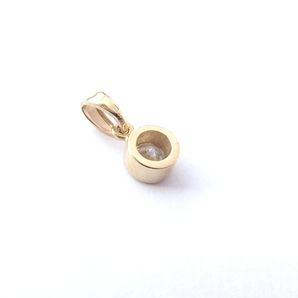 Zlatý přívěsek se zirkonem, Au 14K 585/1000, váha 0,72 g
