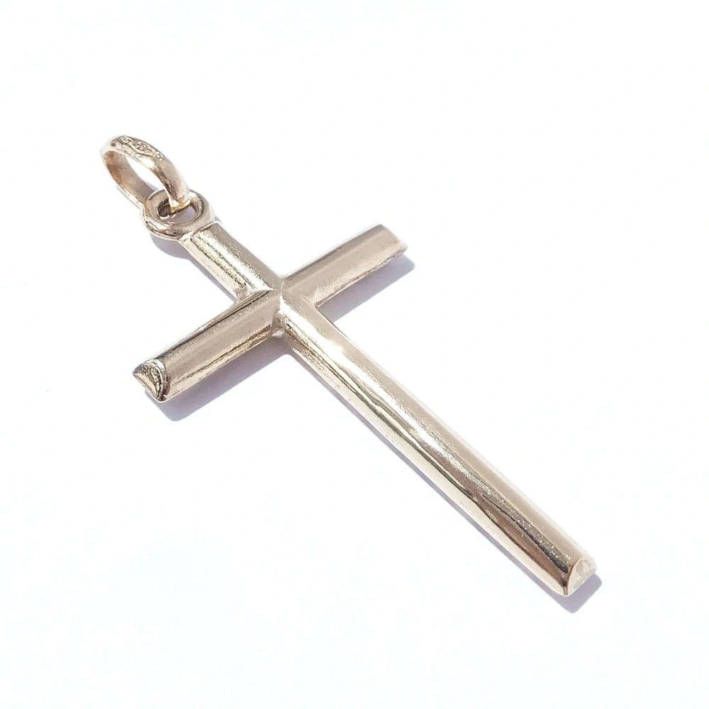 Zlatý přívěsek kříž, Au 14K 585/1000, váha 1,34 g