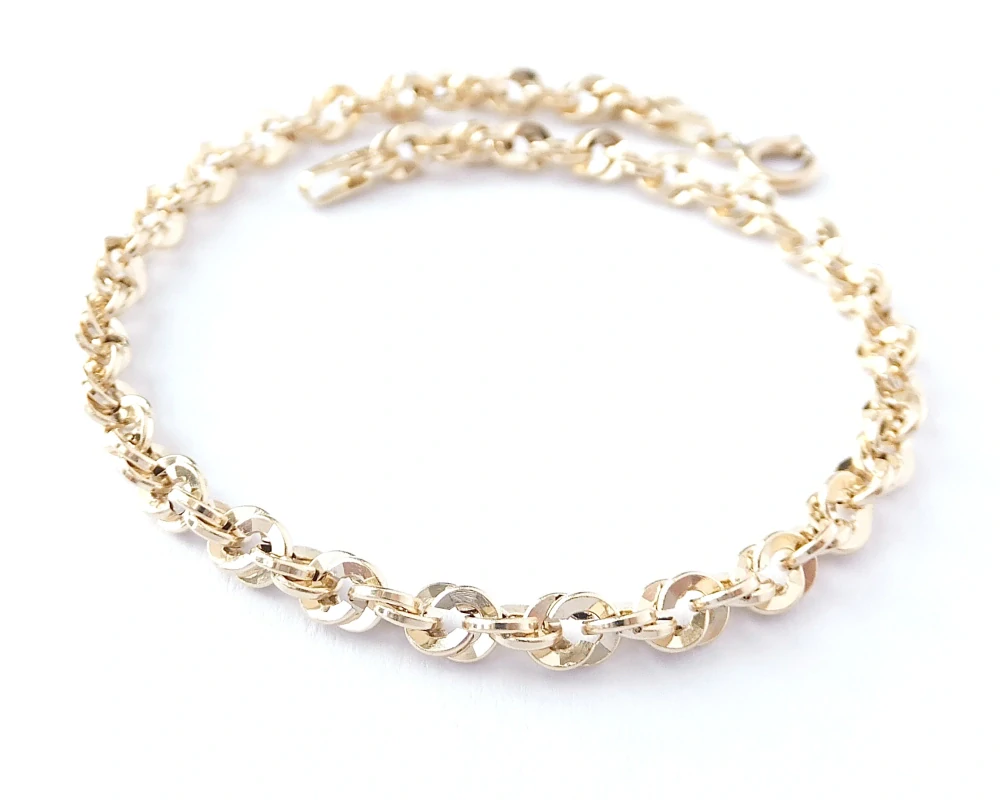 Zlatý náramek 19 cm, Au 14K 585/1000, váha 2,26 g