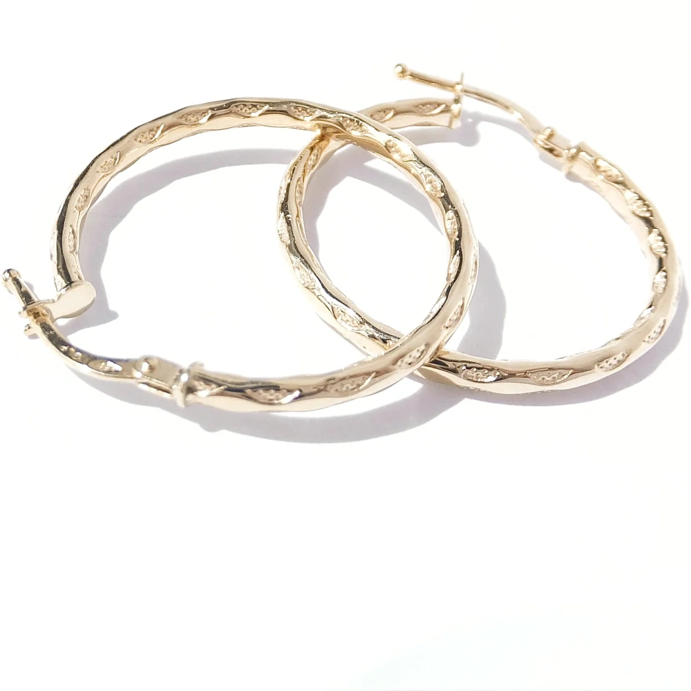 Zlaté náušnice kruhy, Au 14K 585/1000, váha 1,45 g