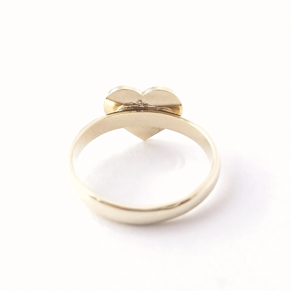 Zlatý lesklý prsten, Au 14K 585/1000, váha 2,06 g