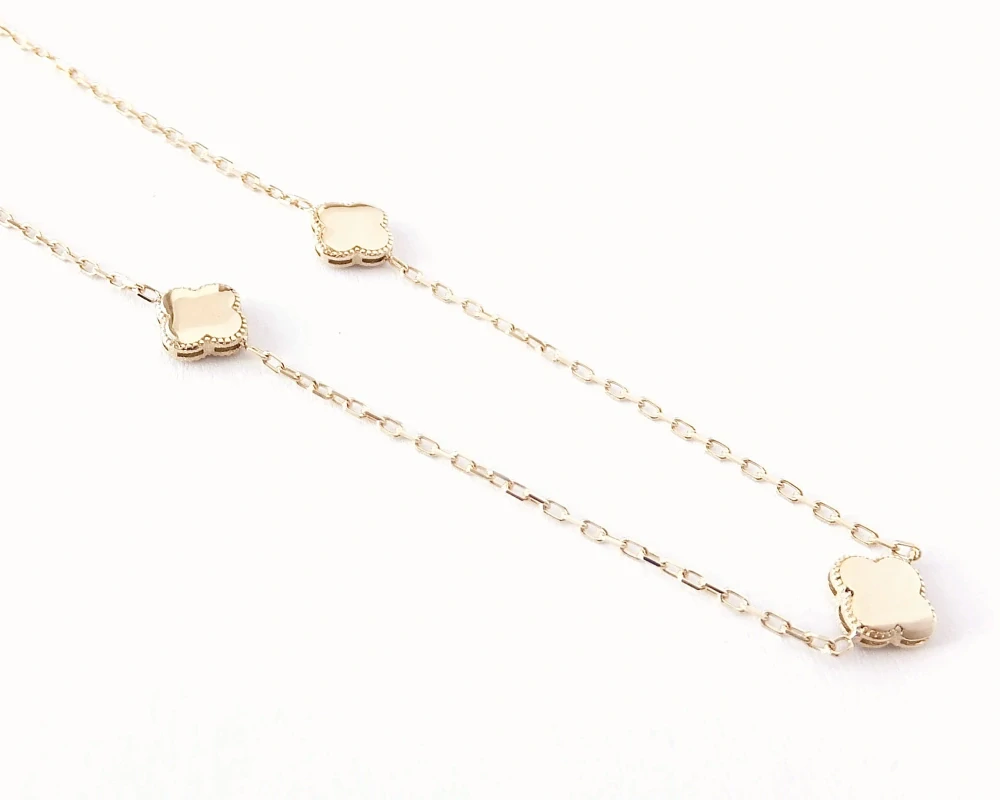 Zlatý náhrdelník, Au 14K 585/1000, váha 2,22 g