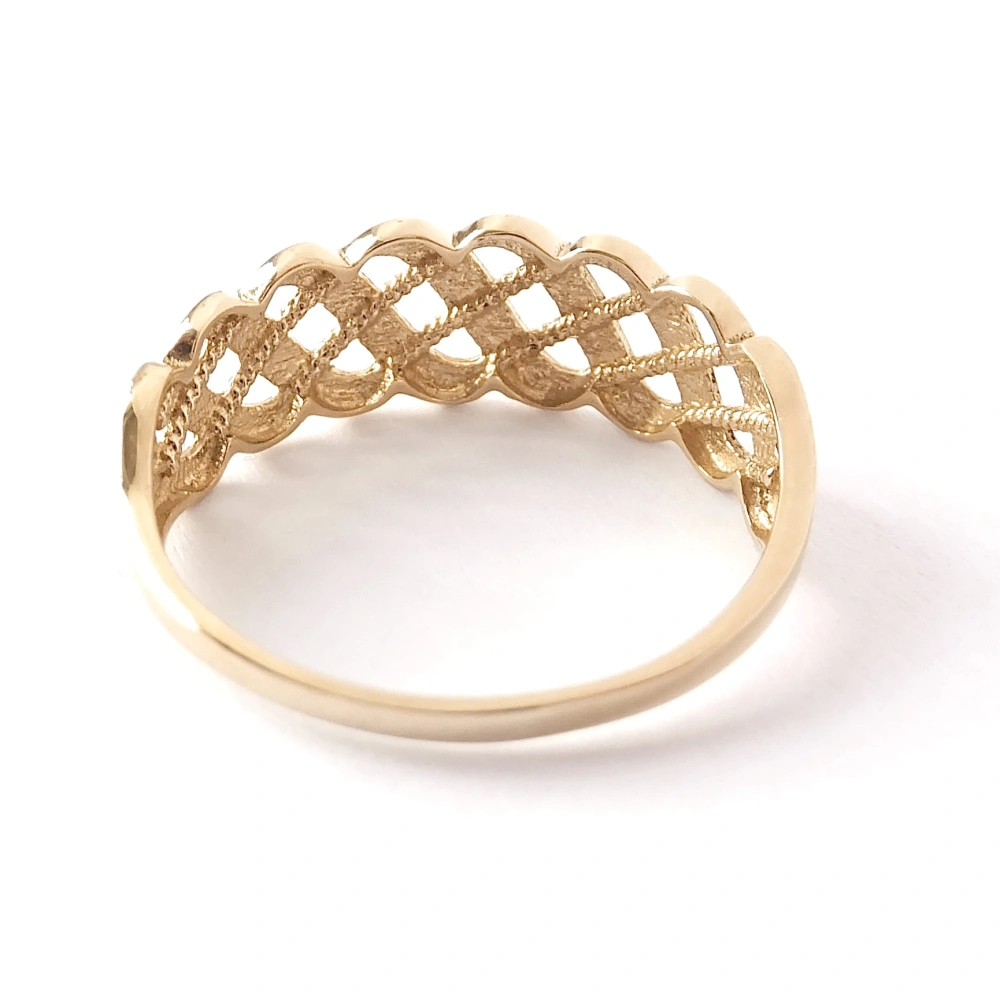 Zlatý prsten, Au 14K 585/1000, váha 2,22 g, použité zlato