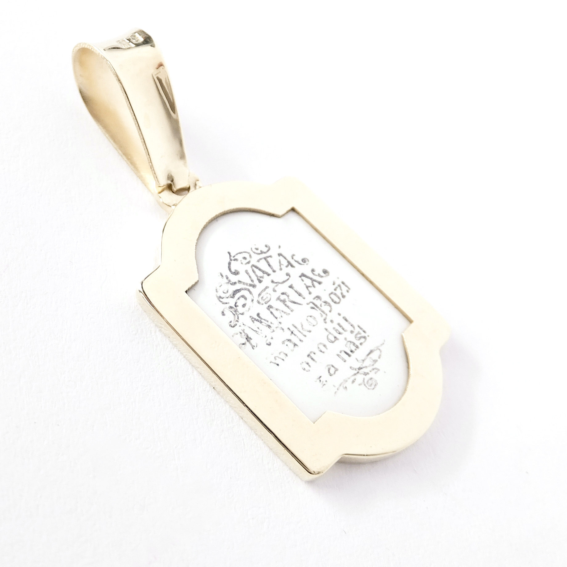 Zlatý přívěsek s Madonkou, Au 14K 585/1000, celková váha 5,30 g