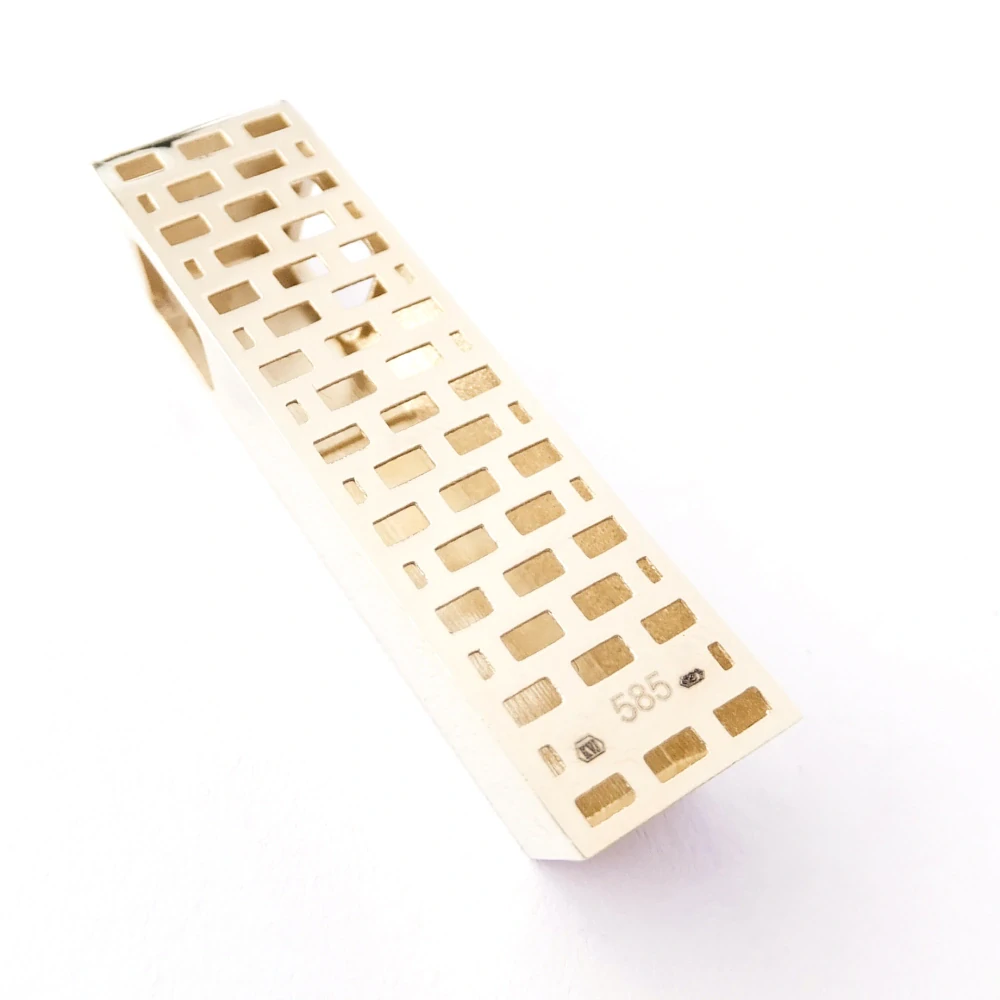 Zlatý přívěsek cihlička, Au 14K 585/1000, váha 1,73 g