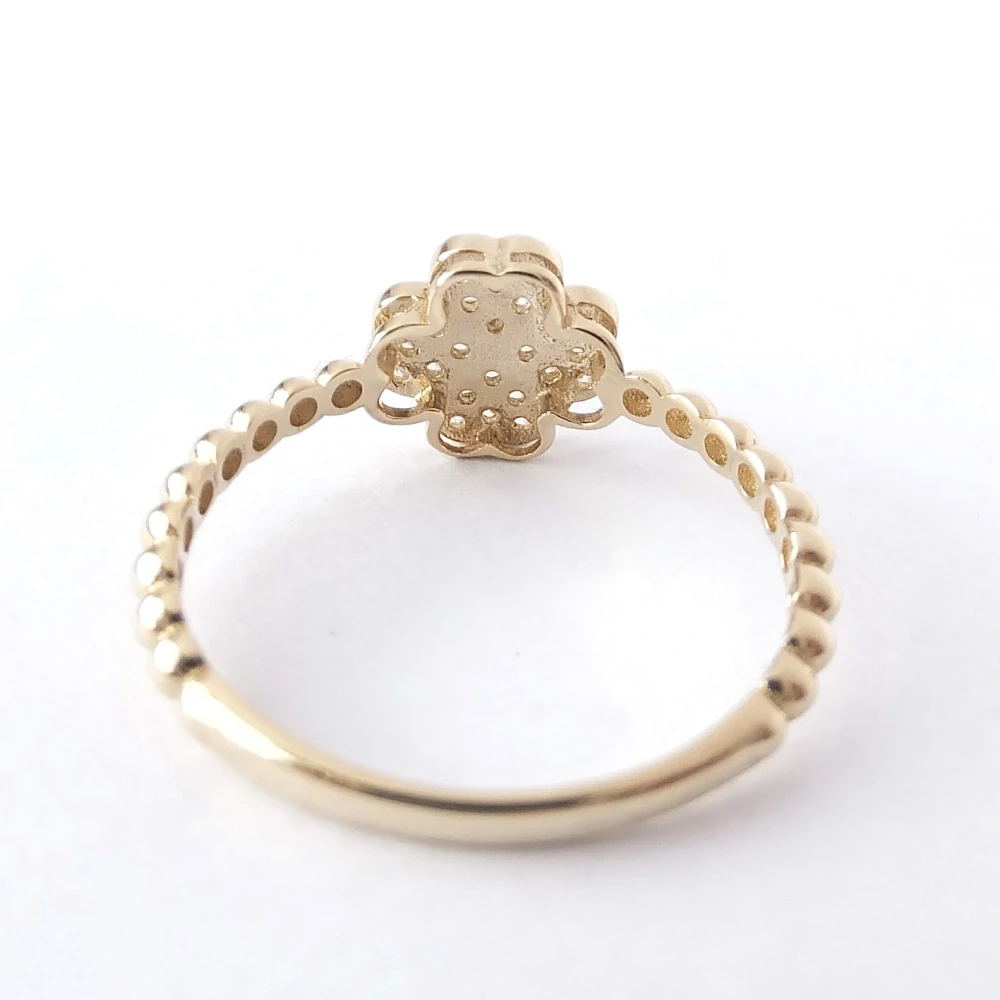 Zlatý prsten, Au 14K 585/1000, váha 1,48 g