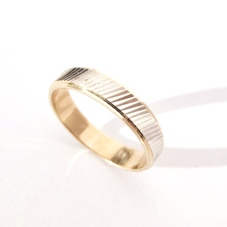 Zlatý snubní prsten, vel.54, Au 14K 585/1000, váha 2,37 g