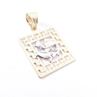 Zlatý přívěsek znamení Ryby, Au 14K 585/1000, váha 0,98 g