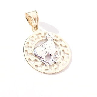 Zlatý přívěsek znamení Beran, Au 14K 585/1000, váha 0,82 g