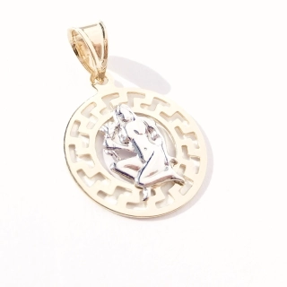 Zlatý přívěsek znamení Panna, Au 14K 585/1000, váha 0,82 g