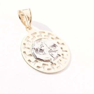 Zlatý přívěsek znamení Ryby, Au 14K 585/1000, váha 0,84 g