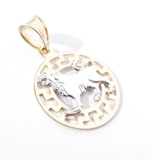 Zlatý přívěsek znamení Lev, Au 14K 585/1000, váha 0,85 g