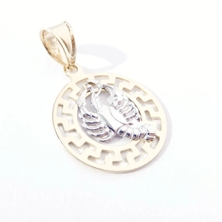 Zlatý přívěsek znamení Rak, Au 14K 585/1000, váha 0,83 g