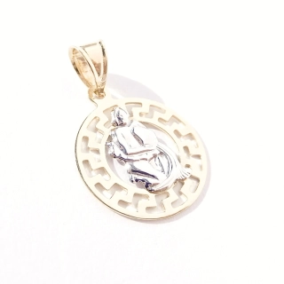 Zlatý přívěsek znemení Vodnář, Au 14K 585/1000, váha 0,87 g