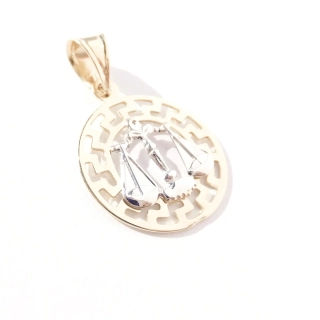 Zlatý přívěsek znemení Váhy, Au 14K 585/1000, váha 0,82 g