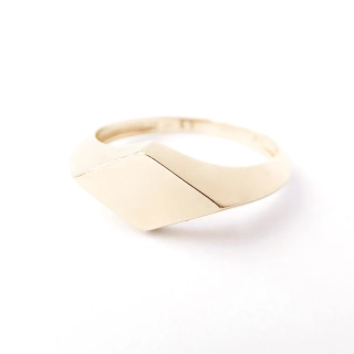 Zlatý lesklý prsten, Au 14K 585/1000, váha 1,96 g