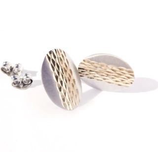 Zlaté náušnice, Au 14K 585/1000, váha 1,34 g